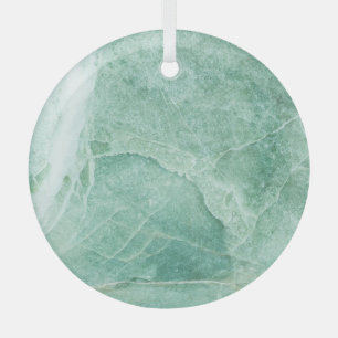 Adorno De Cristal Patrón de piedra de mármol, textura verde.