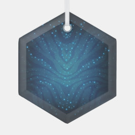 Adorno De Cristal Patrón de piel alienígena azul bioluminiscente - A