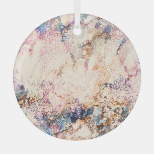 Adorno De Cristal Patrón de resumen de líquido de mármol