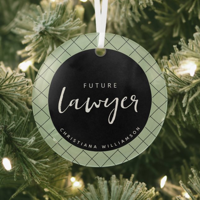 Adorno De Cristal Patrón elegante de cheques de abogados futuros per (in situ)