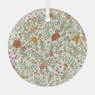 Adorno De Cristal Patrón floral elegante y caprichoso.