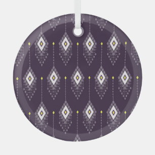 Adorno De Cristal Patrón Ikat Chandelier: Diseño textil vintage