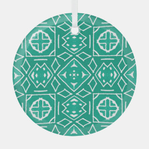 Adorno De Cristal Patrón Ikat de impresión tribal africana