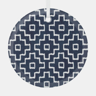 Adorno De Cristal Patrón Sashiko: bordado japonés tradicional