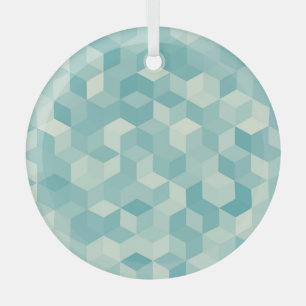 Adorno De Cristal Patrón sin soldadura de color azul hexagonal