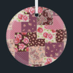 Adorno De Cristal Patrón sin soldadura de trazo<br><div class="desc">Cuto patchwork patrón de patchwork sin fisuras para el estilo romántico y femenino. Cute Patchwork Harmonía: Vibes de cosecha romántica. patchwork,  patrón,  romántico,  sin costuras,  fondo,  flor,  decoración,  moda,  retro,  lindo,  planta,  tela,  rosa,  ropa,  ilustracion,  hermoso,  textil,  decoración,  ropa,  botánico</div>