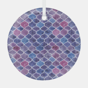 Adorno De Cristal Patrón violento de color de agua sin foco