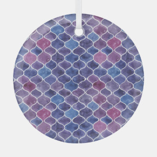 Adorno De Cristal Patrón violento de color de agua sin foco