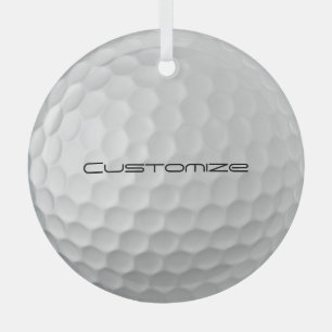 Adorno De Cristal Pelota de Golf con Texto Personalizado