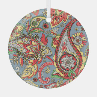 Adorno De Cristal Perfección Paisley: Patrón de cosecha oriental