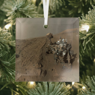 Adorno De Cristal Perforación Marte Curiosidad Rojo Marciano Paisaje