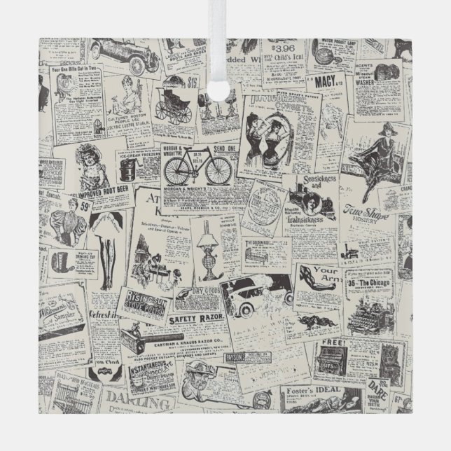 Adorno De Cristal Periódico Vintage (Anverso)