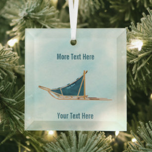 Adorno De Cristal Perro arrojado a la nieve