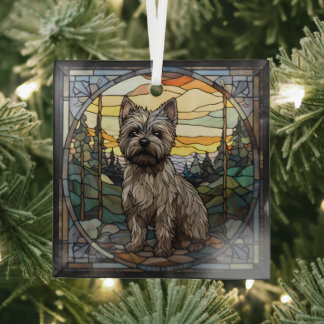 Adorno De Cristal Perro de Cairn Terrier