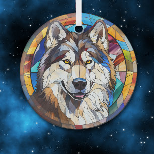 Adorno De Cristal Perro Malamute de Alaskan Mantenido