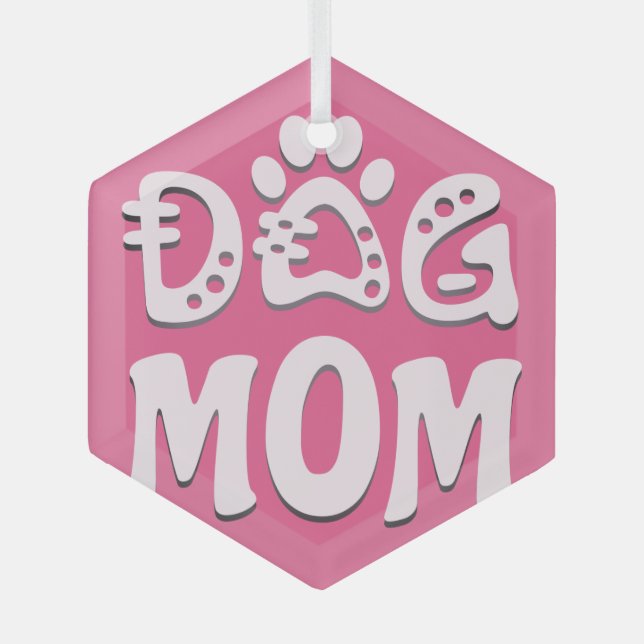 Adorno De Cristal Perro Mamá (Anverso)