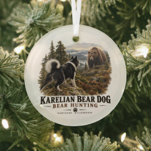 Adorno De Cristal Perro oso de Carelia
