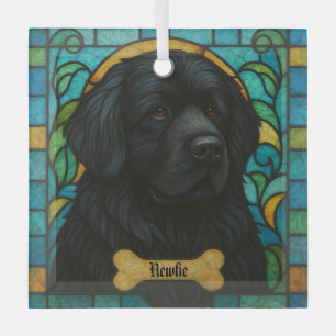 Adorno De Cristal Perro "Vidrio Manchado" personalizado de Terranova