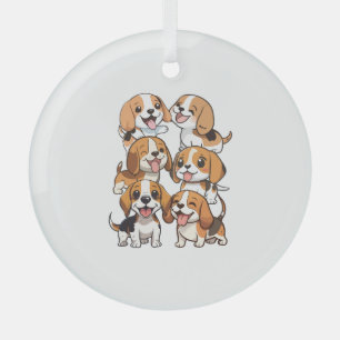 Adorno De Cristal perros beagles adorables