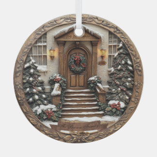 Adorno De Cristal Personalizable (fecha y nombre) hermoso tallado/as