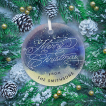 Personalizable Nombre Marina Cute Azul Feliz Navid