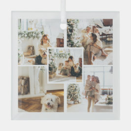 Adorno De Cristal Personalizado de fotos Navidades personalizados