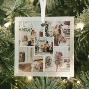 Adorno De Cristal Personalizado de fotos Navidades personalizados