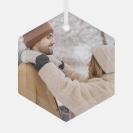 Adorno De Cristal Personalizado de regalo de fotos personalizado