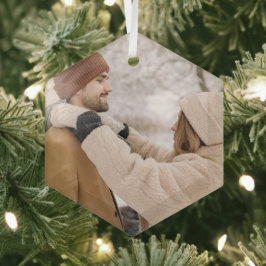 Adorno De Cristal Personalizado de regalo de fotos personalizado