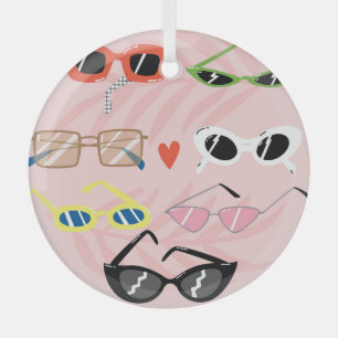 Adorno De Cristal Personalizado divertido: Colección de gafas de sol
