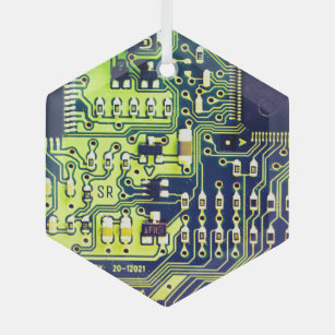 Adorno De Cristal Personalizado Geek de la placa de circuito impreso