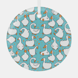 Adorno De Cristal Personalizado Goose Funny Vintage Ilustracion