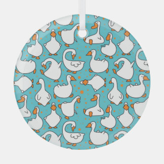 Adorno De Cristal Personalizado Goose Funny Vintage Ilustracion