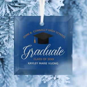 Adorno De Cristal Personalizado Graduación Navidades Graduados de Or