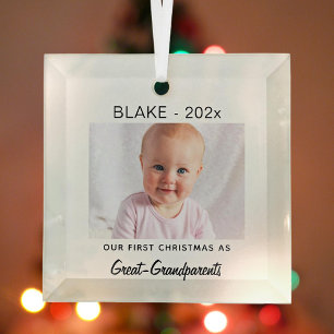 Adorno De Cristal Personalizado, Grandes Grandes Primeros Navidades,