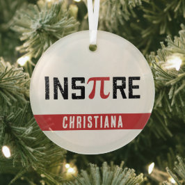 Adorno De Cristal Personalizado InsPire Pi Day | Regalos de matemáti