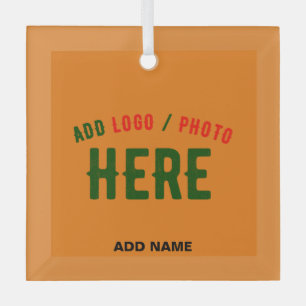 ADORNO DE CRISTAL PERSONALIZADO MODERNO ESTILO NARANJA OSCURO VERIFI