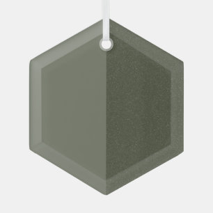 Adorno De Cristal Personalizado Moss Green Hex Ornament