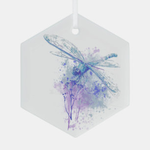 Adorno De Cristal Personalizado Navidades de citas Dragonfly Waterco