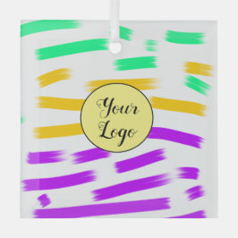 Adorno De Cristal personalizado simple color de agua azul amarillo a