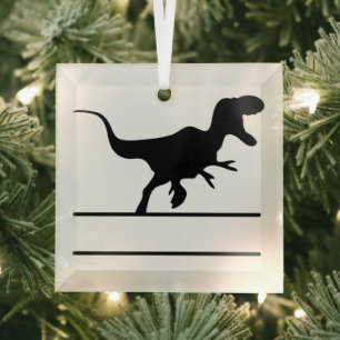 Adorno De Cristal Personalizado T-Rex