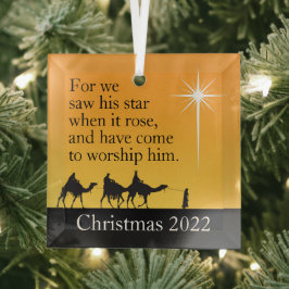 Adorno De Cristal Personalizado Tres sabios Navidades Estrella de Be