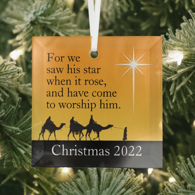 Adorno De Cristal Personalizado Tres sabios Navidades Estrella de Be (in situ)