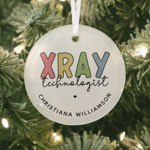 Adorno De Cristal Personalizado Xray Technologist X-ray Tech Gifts