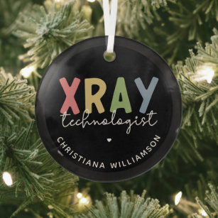 Adorno De Cristal Personalizado Xray Technologist X-ray Tech Gifts