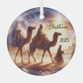 Adorno De Cristal Personalized Three Wise Men Caravan 