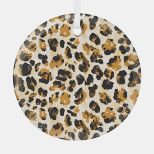 Adorno De Cristal Piel de leopardo acuático, gradiente de tintes.
