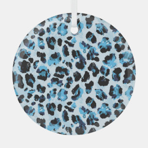 Adorno De Cristal Piel leopardo Cheetah: tinte vinícola acuarela