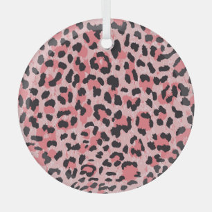 Adorno De Cristal Piel leopardo: textura vintage sin costuras