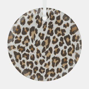 Adorno De Cristal Piel leopardo: Textura vintage sin foco